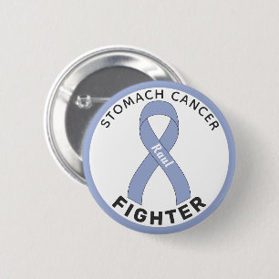 Macaron Rond 5 Cm Stomach Cancer Fighter Ribbon White Button