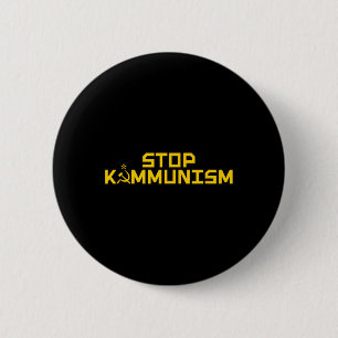 Macaron Rond 5 Cm Stop Commie-la Harris Kamala Communisme Trump Supp