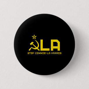 Macaron Rond 5 Cm Stop Commie-la Harris - Kommie Kamala Harris