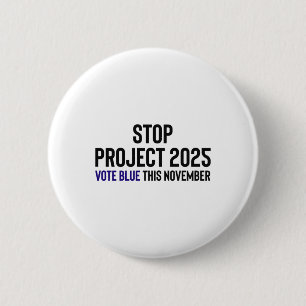 Macaron Rond 5 Cm Stop Project 2025 - Vote Blue 1