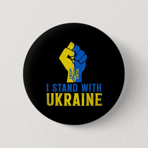 Macaron Rond 5 Cm Stopper Avec L'Ukraine Aimer Soutenir Ukraine Homm
