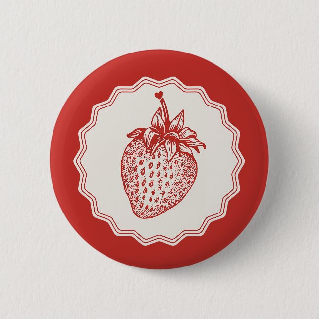 Macaron Rond 5 Cm Strawberry (Devant)
