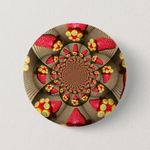 Macaron Rond 5 Cm STRAWBERRY VINTAGE RED AND YELLOW.jpg