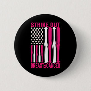 Macaron Rond 5 Cm Striout Breast Cancer Sensibilisation Softball Us
