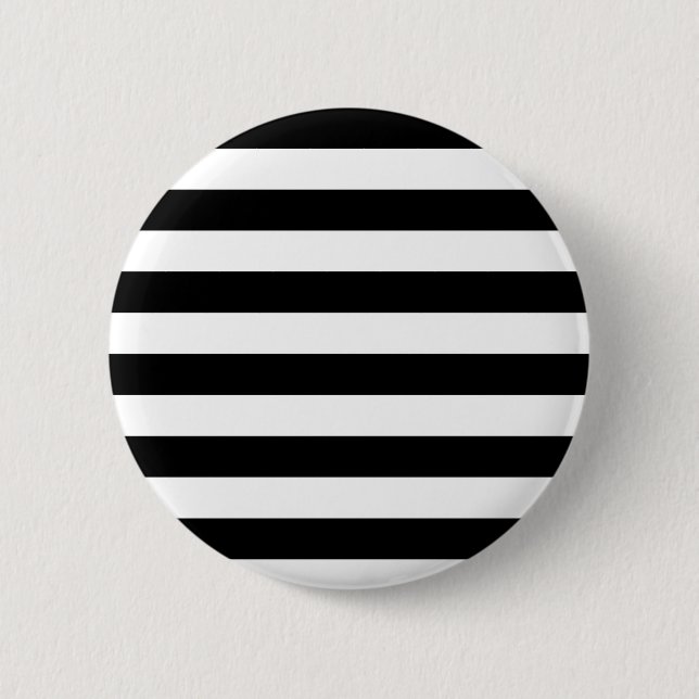 MACARON ROND 5 CM STRIPES NOIRES ET BLANCS CLASSIQUES (Devant)