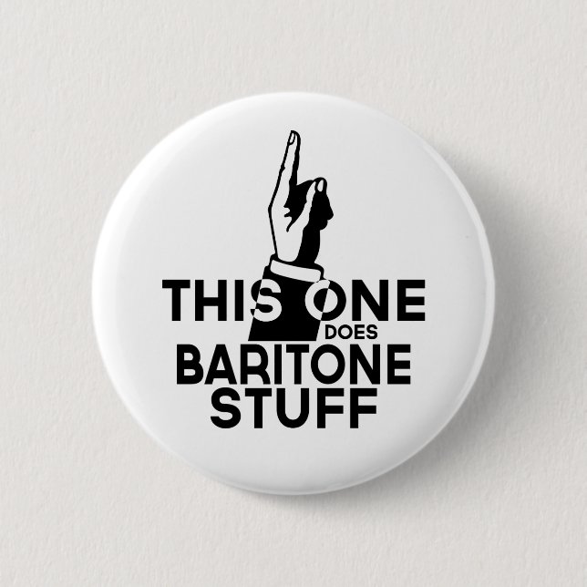 Macaron Rond 5 Cm Stuff Baritone - Drôle musique Baritone (Devant)