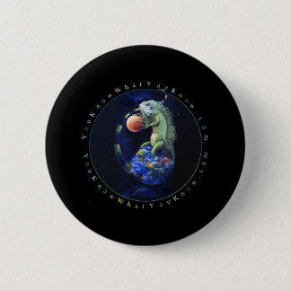 Macaron Rond 5 Cm Stupéfaction de l'iguane