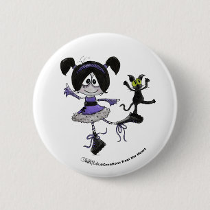 Macaron Rond 5 Cm Style Ballerina Goth
