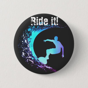 Macaron Rond 5 Cm Style Graffiti Surfer