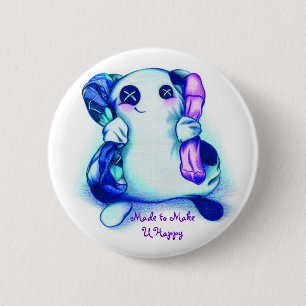 Macaron Rond 5 Cm "Substance gluante-A fait pour faire à U" le