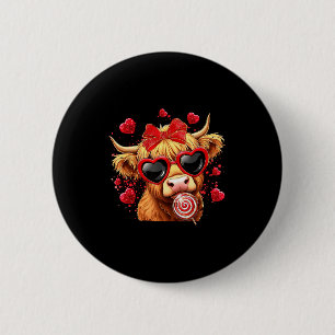 Macaron Rond 5 Cm Sucette de vache des Highlands de la Saint-Valenti