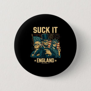 Macaron Rond 5 Cm Suck It England Funny George Washington 1776 États