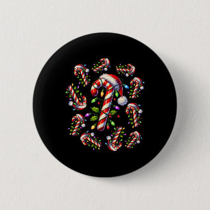Macaron Rond 5 Cm Sucre de canne Rouge Et Blanc Père Noël Noël Funny
