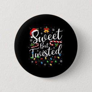 Macaron Rond 5 Cm Sucré Mais Drôle De Noël Canne De Bonbon De Noël X