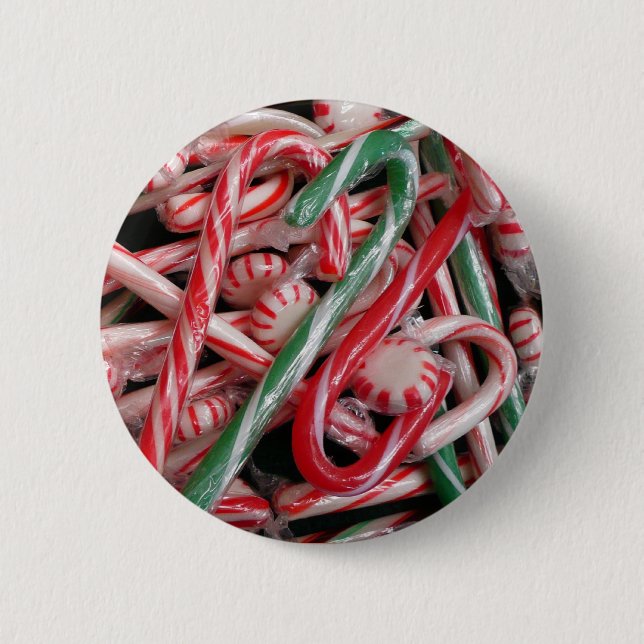 Macaron Rond 5 Cm Sucres de canne et menthe de Noël (Devant)