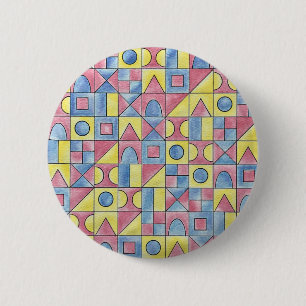 Macaron Rond 5 Cm Sudoku One-Moderne Minimaliste Bauhaus Art Géométr