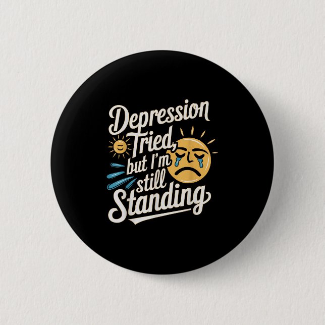 Macaron Rond 5 Cm Suicide Awareness Depression Anxiety Mental Health (Devant)