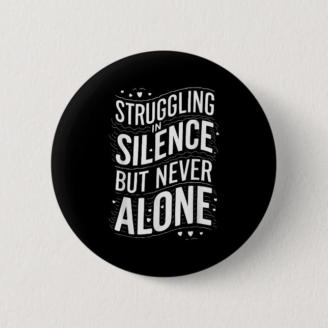 Macaron Rond 5 Cm Suicide Awareness Depression Anxiety Mental Health (Devant)