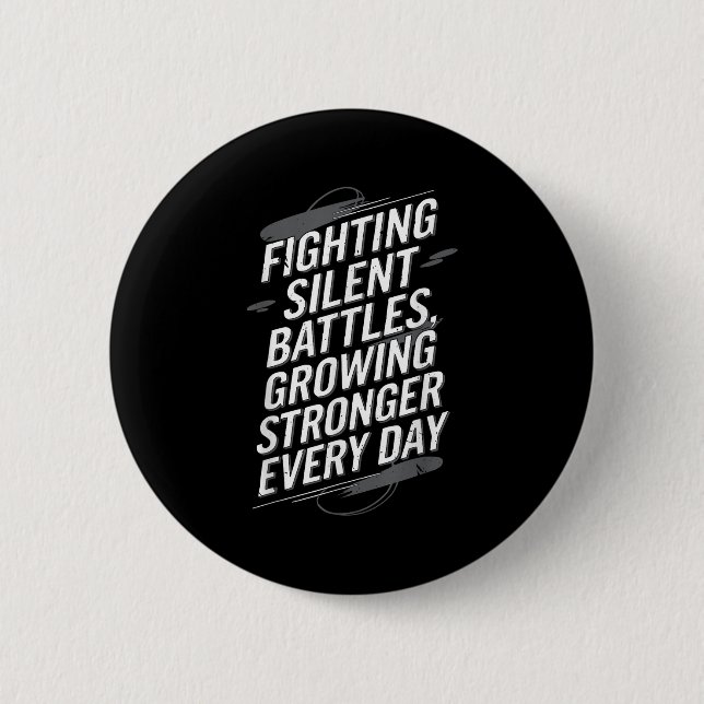 Macaron Rond 5 Cm Suicide Awareness Depression Anxiety Mental Health (Devant)
