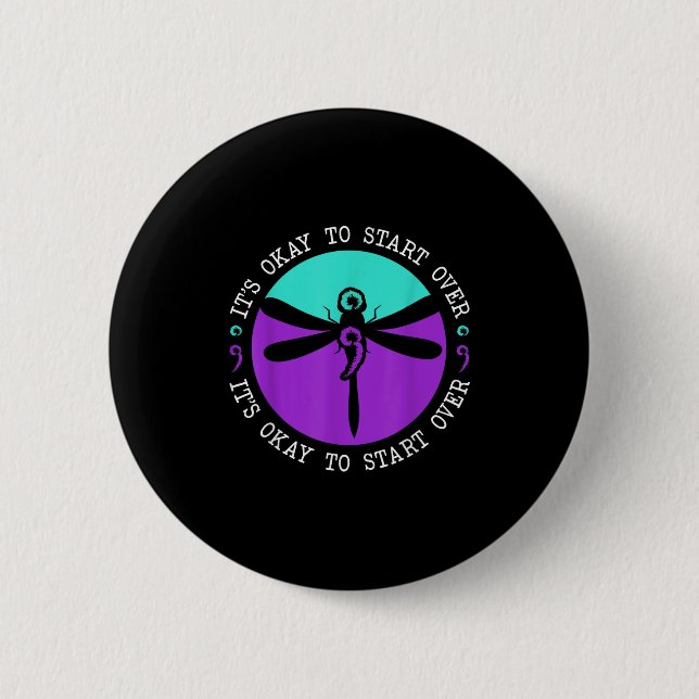 Macaron Rond 5 Cm Suicide Awareness Suicide Prevention Suprt Survivo (Devant)