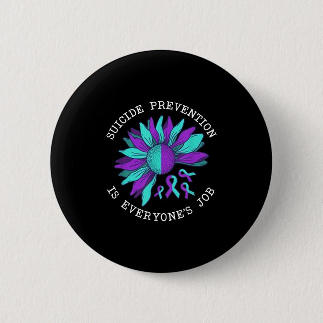 Macaron Rond 5 Cm Suicide Awareness Suicide Prevention Suprt Survivo (Devant)