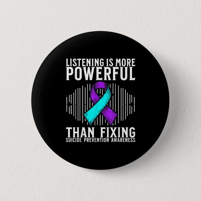 Macaron Rond 5 Cm Suicide Awareness Suprt Suicide Prevention Awarene (Devant)