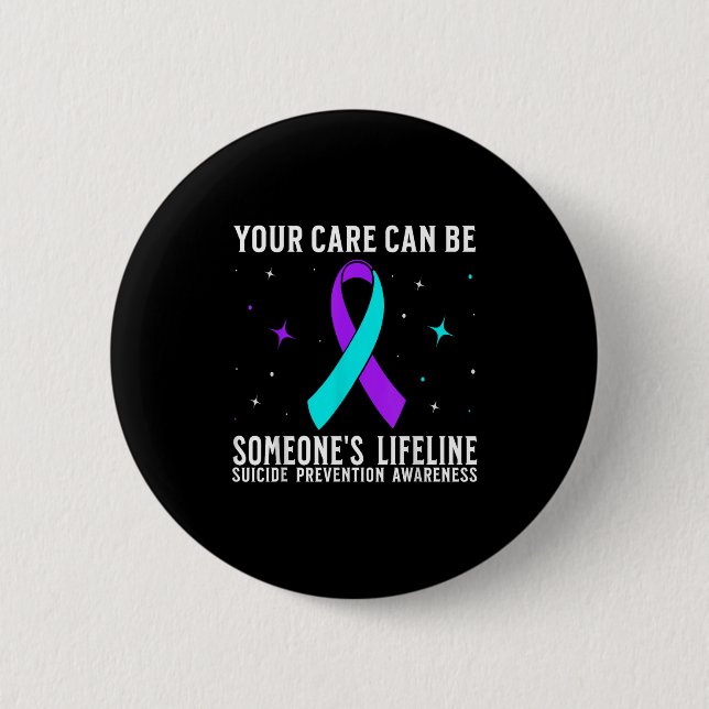 Macaron Rond 5 Cm Suicide Awareness Suprt Suicide Prevention Awarene (Devant)