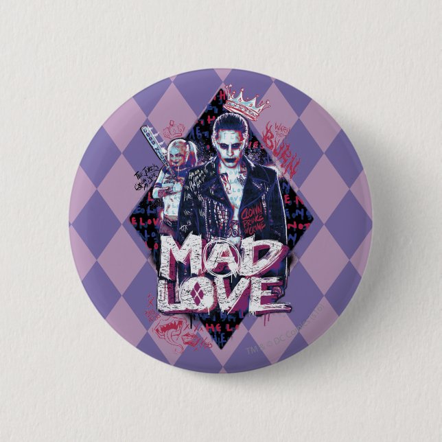 Macaron Rond 5 Cm Suicide Squad | Mad Love (Devant)