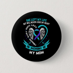 Macaron Rond 5 Cm Suicide turquoise et violet Sensibilisation au rub