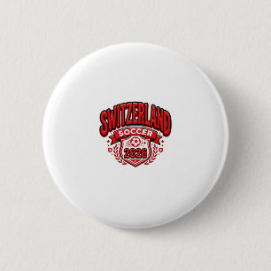 Macaron Rond 5 Cm Suisse Football 2026 Football Gras Pays Typogr