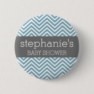 Macaron Rond 5 Cm Suite Baby shower Pastel Blue & Grey
