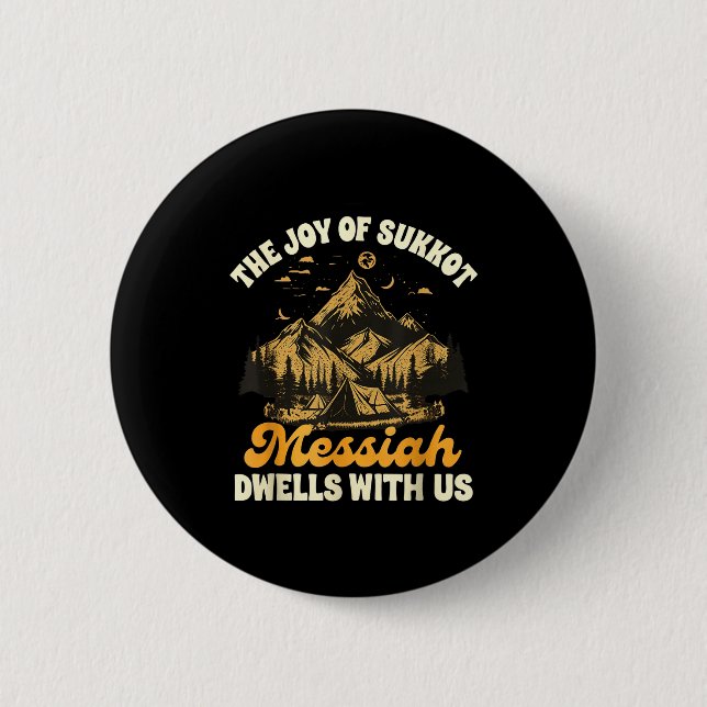 Macaron Rond 5 Cm Sukkot Jewihe Joy Of Sukkot Messiah Dwells With Us (Devant)