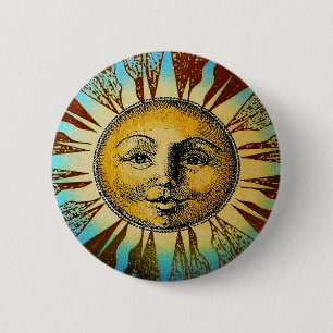 Macaron Rond 5 Cm Sun God Pin