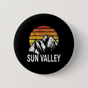 Macaron Rond 5 Cm Sun Valley Idaho Usa Station de ski Snowboard 1