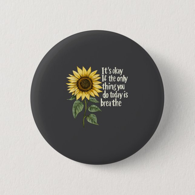 Macaron Rond 5 Cm Sunflower Suicide Awareness  (Devant)