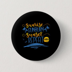Macaron Rond 5 Cm Sunrise Sunburn Sunset Répétition