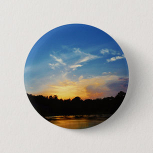 Macaron Rond 5 Cm Sunset Mountain Lake