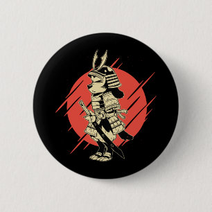 Macaron Rond 5 Cm Super Chien Samurai Guerrier