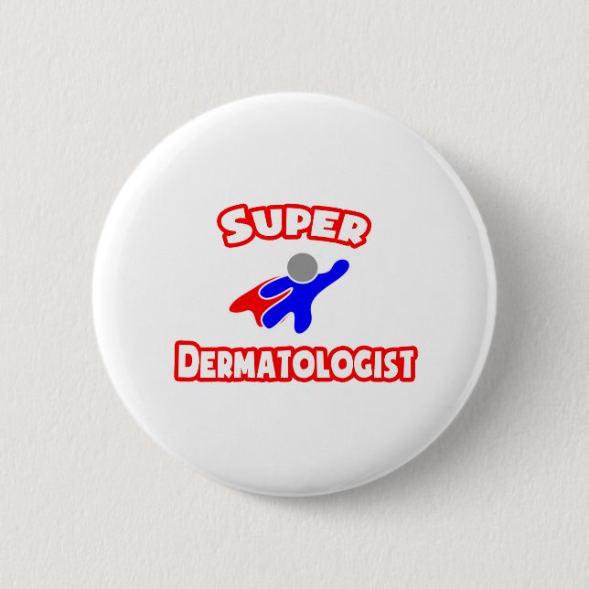 Macaron Rond 5 Cm Super dermatologue (Devant)