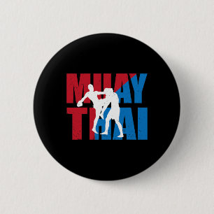Macaron Rond 5 Cm Super design de combattant de Muay Thai pour kickb