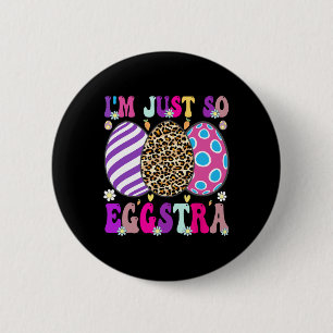 Macaron Rond 5 Cm Super Je suis juste si Eggstra Funny Egg Pâques By