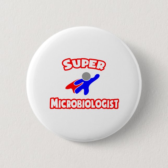 Macaron Rond 5 Cm Super microbiologiste (Devant)
