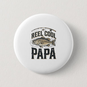 Macaron Rond 5 Cm Super Papa Rétro Design Vectoriel de Pêche_1