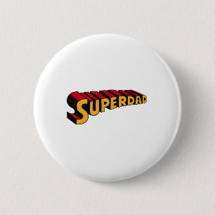 Macaron Rond 5 Cm Super Papa Superdad Funny Superhero Papa