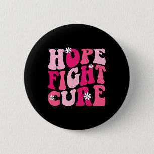 Macaron Rond 5 Cm Super Pink Hope Lutte contre le cancer du sein gué