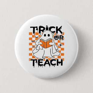 Macaron Rond 5 Cm Super Tricoter Ou Enseignant Fantôme Halloween