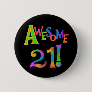 Macaron Rond 5 Cm Superbe 21 T-shirts et cadeaux d'anniversaire