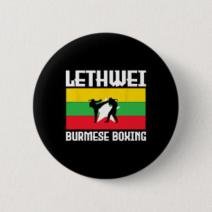 Macaron Rond 5 Cm Superbe tenue de boxe birmane Lethwei Kick Mma Kic