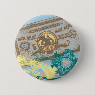 Macaron Rond 5 Cm Supergirl Box Siège Bleu