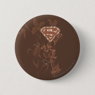 Macaron Rond 5 Cm Supergirl Brown Bird